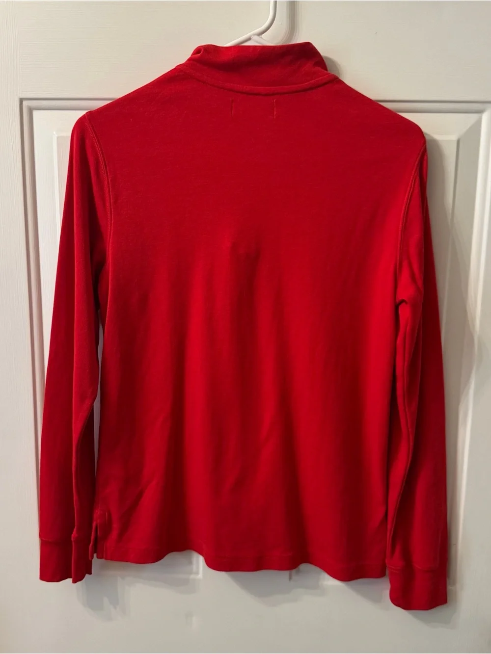 Ralph Lauren Red Long Sleeve Quarter-Zip Tee